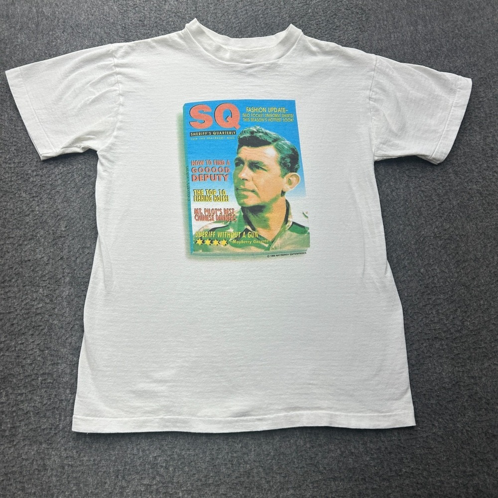Andy Griffith Shirt Vintage 1992 Large Sheriff Quarterly Mayberry Single Stitch - Picture 2 of 9